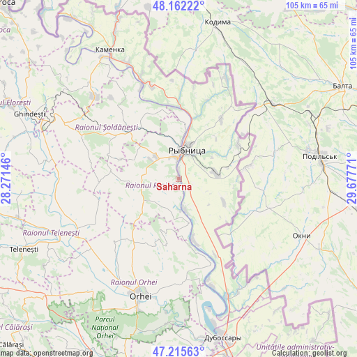 Saharna on map