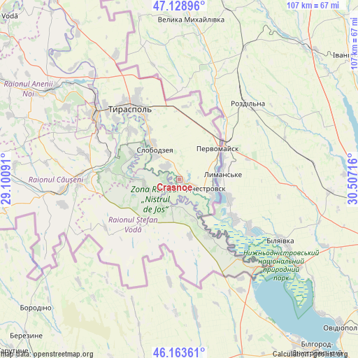 Crasnoe on map