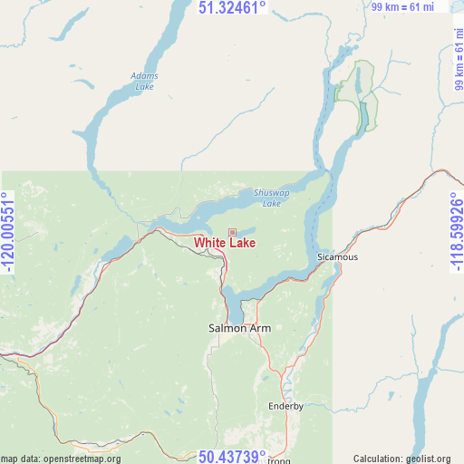 White Lake on map