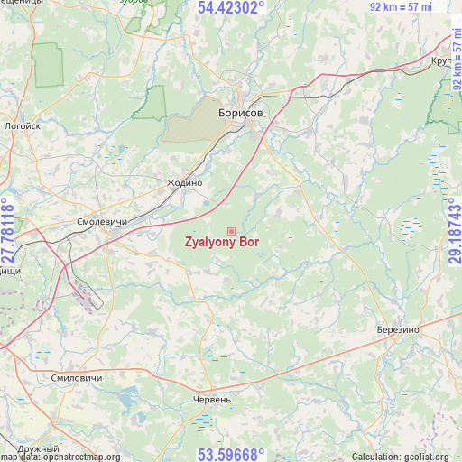 Zyalyony Bor on map
