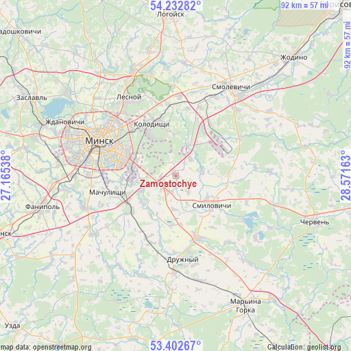 Zamostochye on map