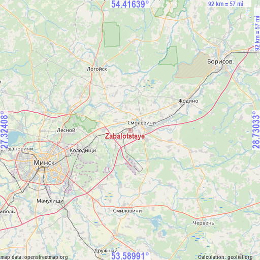 Zabalotstsye on map