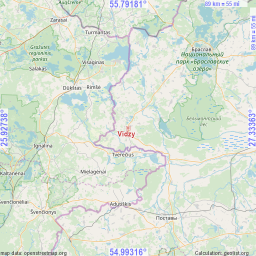 Vidzy on map