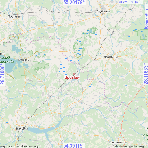 Budsław on map