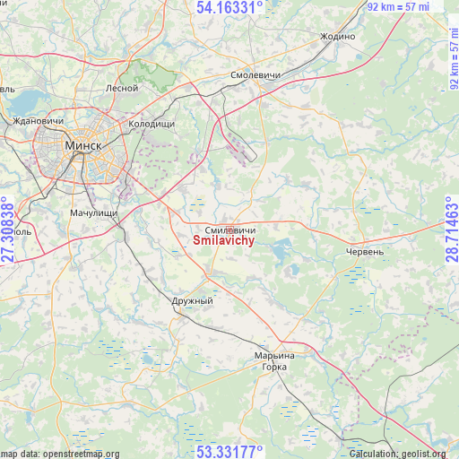 Smilavichy on map