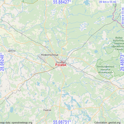 Polatsk on map