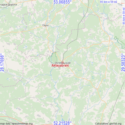 Aktsyabrski on map