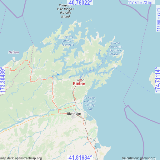 Picton on map
