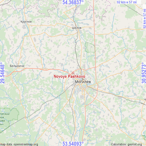 Novoye Pashkovo on map
