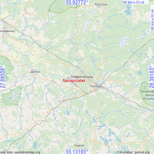 Navapolatsk on map