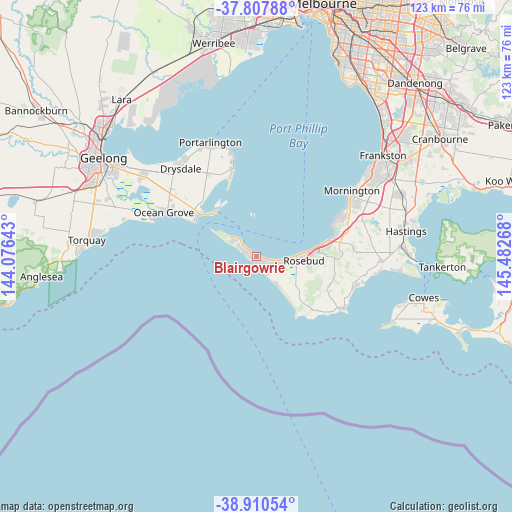 Blairgowrie on map