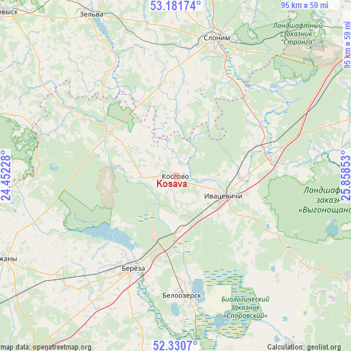 Kosava on map