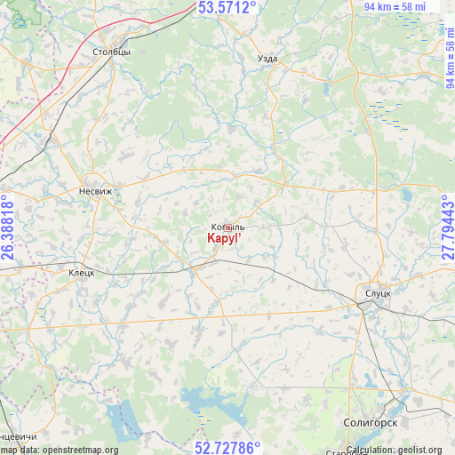 Kapyl’ on map