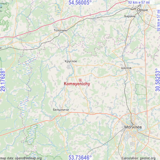 Komsyenichy on map