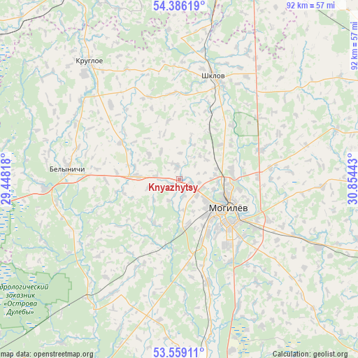 Knyazhytsy on map