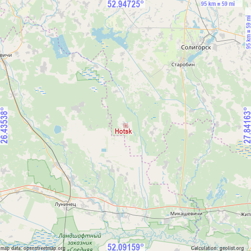 Hotsk on map