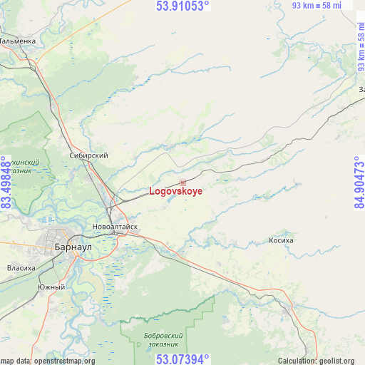Logovskoye on map