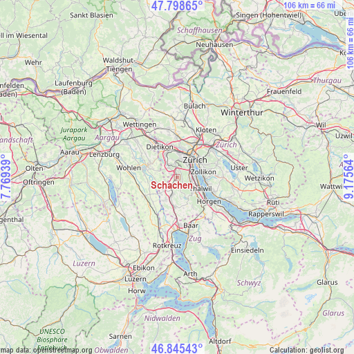 Schachen on map