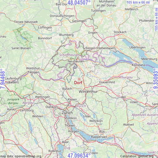 Dorf on map