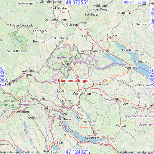 Kleinandelfingen on map