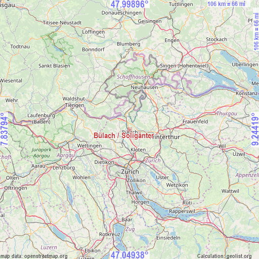 Bülach / Soligänter on map