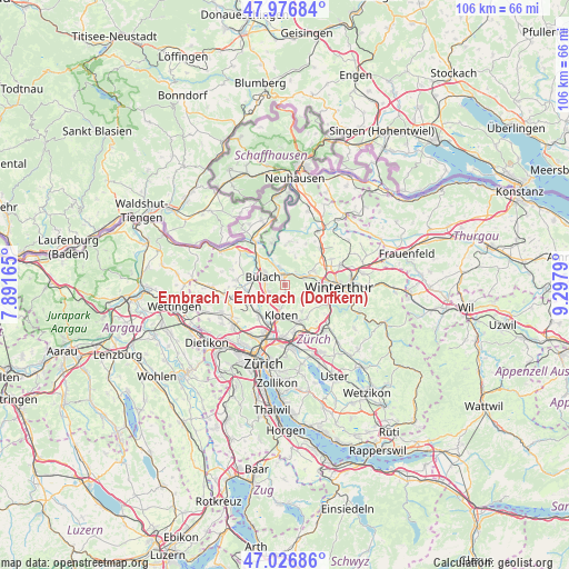 Embrach / Embrach (Dorfkern) on map