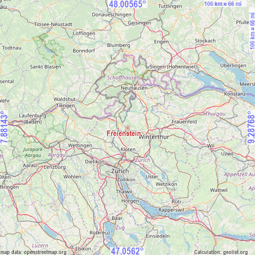 Freienstein on map