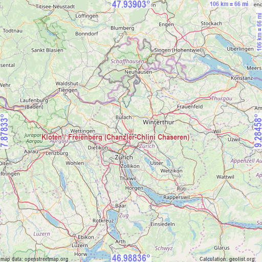 Kloten / Freienberg (Chanzler-Chlini Chaseren) on map
