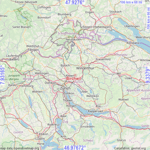 Birchwil on map