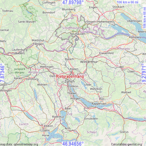 Rietgrabenhang on map