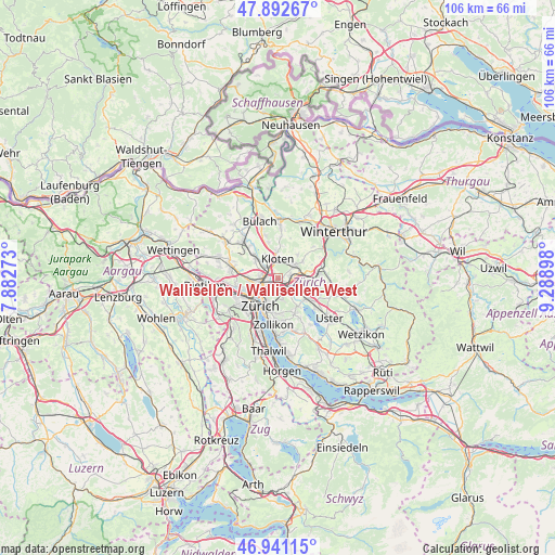 Wallisellen / Wallisellen-West on map