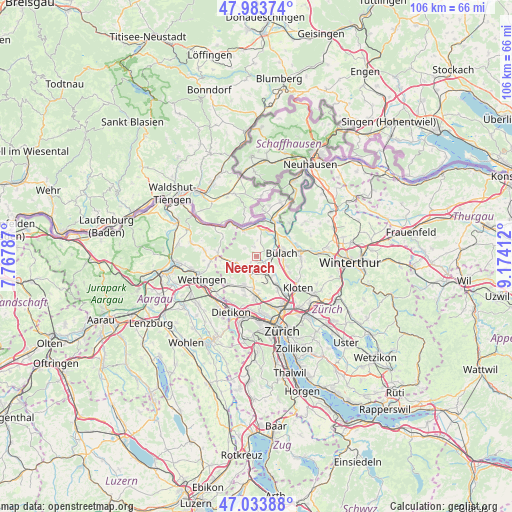 Neerach on map