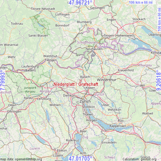 Niederglatt / Grafschaft on map