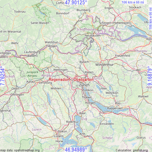 Regensdorf / Obstgarten on map