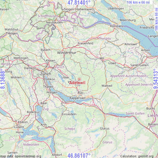 Adetswil on map