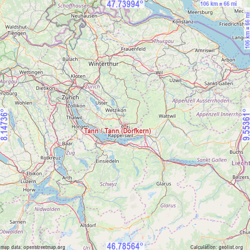 Tann / Tann (Dorfkern) on map