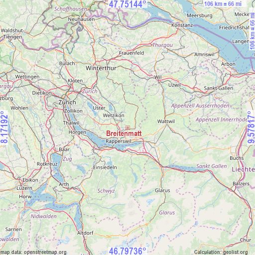 Breitenmatt on map