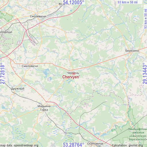 Chervyen’ on map