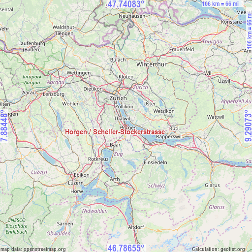 Horgen / Scheller-Stockerstrasse on map