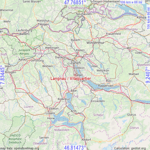 Langnau / Vitaquartier on map
