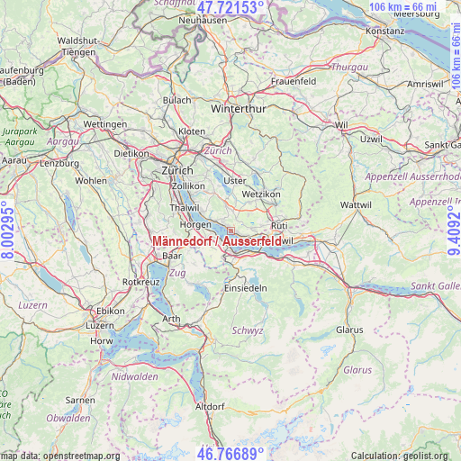 Männedorf / Ausserfeld on map