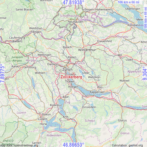 Zollikerberg on map