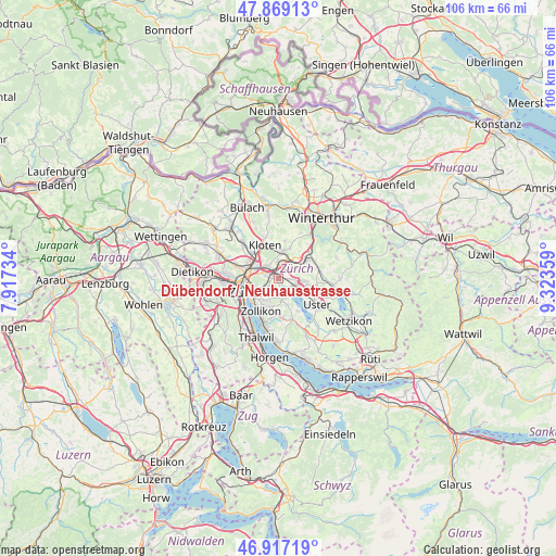 Dübendorf / Neuhausstrasse on map