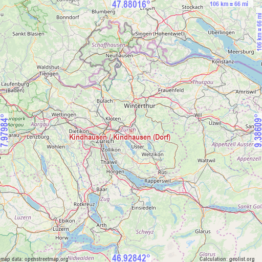 Kindhausen / Kindhausen (Dorf) on map