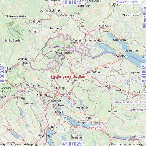 Hettlingen / Dorfkern on map