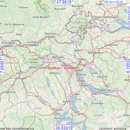Dietikon / Vorstadt on map