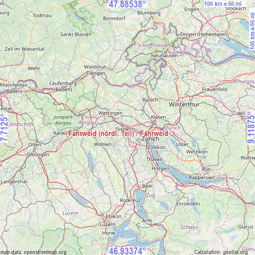 Fahrweid (nördl. Teil) / Fahrweid on map