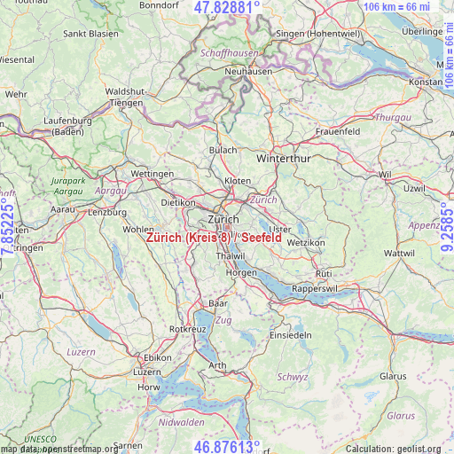 Zürich (Kreis 8) / Seefeld on map