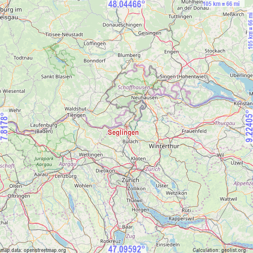 Seglingen on map