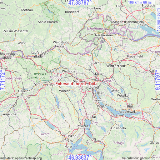 Fahrweid (nördl. Teil) on map